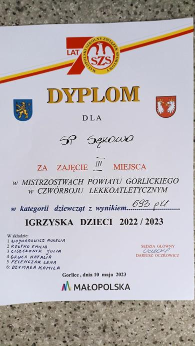 IGRZYSKA DZIECI W LEKKIEJ ATLETYCE 2023
